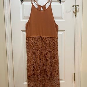 Sleeveless Dress with Overlay